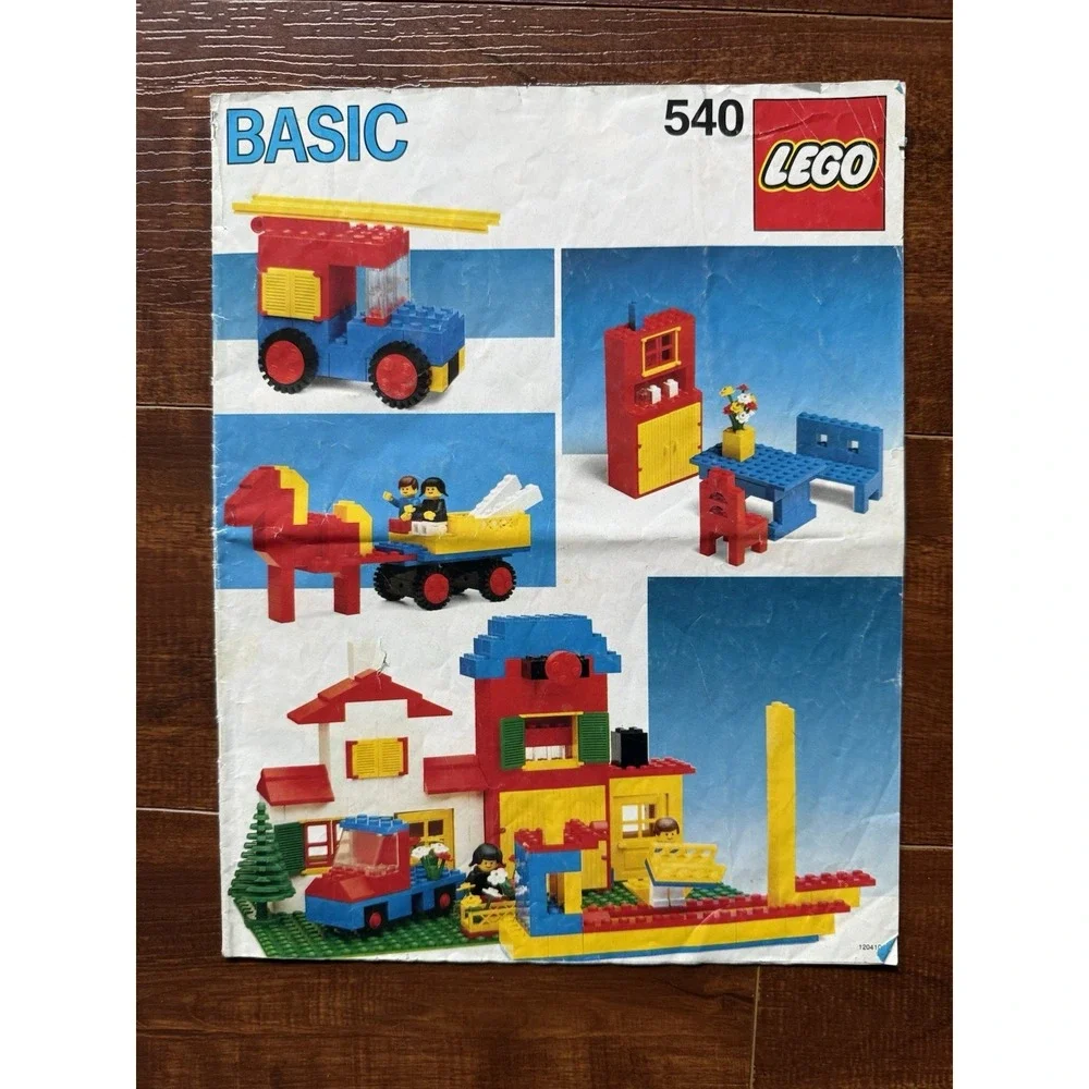 LEGO 540-1 Basic Building‎ Set Instructions Manual 1985 With Bricks READ